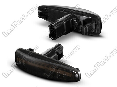 Side view of the dynamic LED side indicators for Mitsubishi Pajero IV - Smoked Black Version