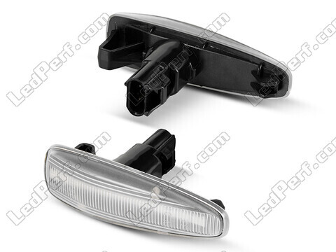 Side view of the sequential LED turn signals for Mitsubishi Pajero IV - Transparent Version