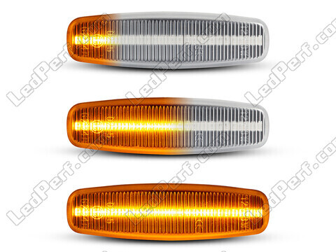 Lighting of the transparent sequential LED turn signals for Nissan Murano II