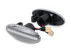 Side view of the sequential LED turn signals for Nissan Note (2009 - 2013) - Transparent Version