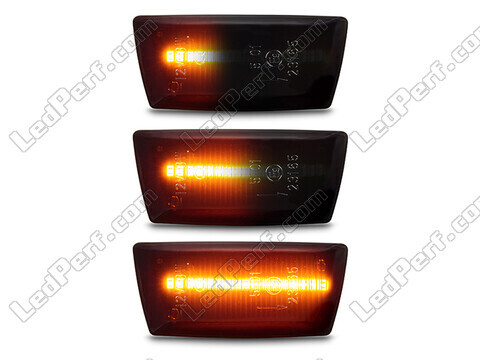 Lighting of the black dynamic LED side indicators for Opel Adam