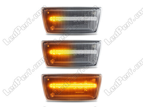 Lighting of the transparent sequential LED turn signals for Opel Corsa E