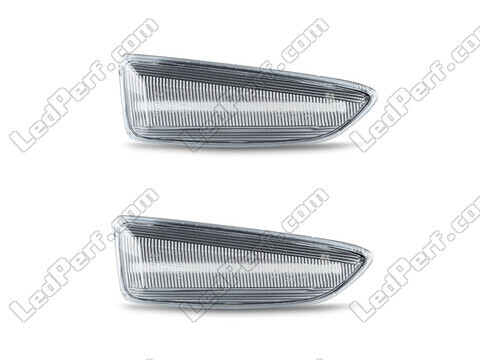Front view of the sequential LED turn signals for Opel Grandland X - Transparent Color