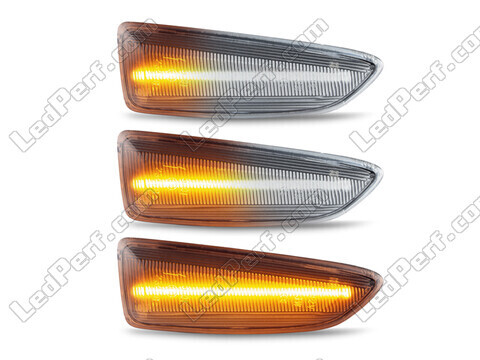 Lighting of the transparent sequential LED turn signals for Opel Grandland X