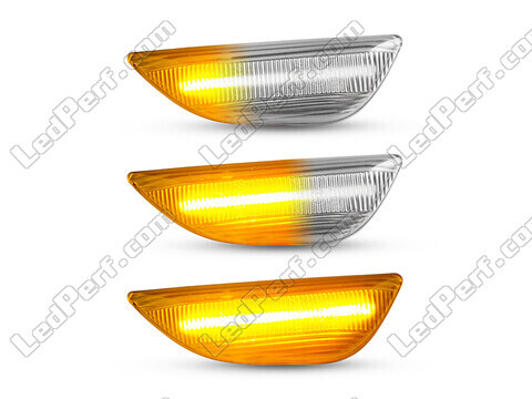 Lighting of the transparent sequential LED turn signals for Opel Mokka X