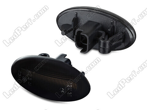 Side view of the dynamic LED side indicators for Peugeot 107 - Smoked Black Version