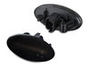 Side view of the dynamic LED side indicators for Peugeot 206+ - Smoked Black Version