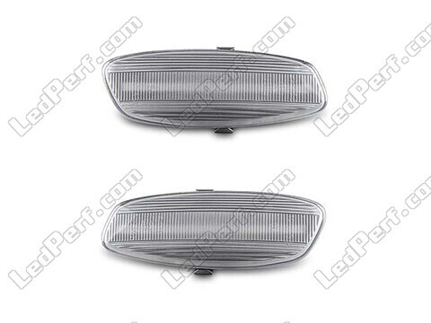 Front view of the sequential LED turn signals for Peugeot 5008 - Transparent Color