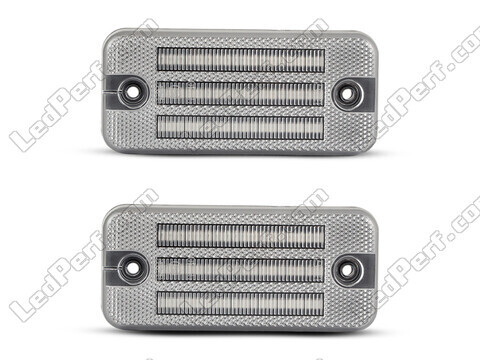 Front view of the sequential LED turn signals for Peugeot Boxer II - Transparent Color