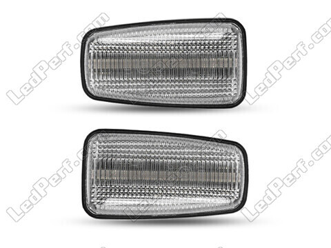 Front view of the sequential LED turn signals for Peugeot Expert III - Transparent Color