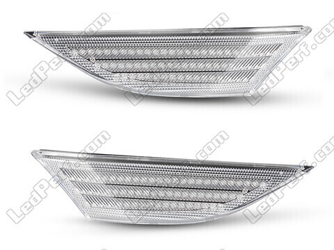 Front view of the sequential LED turn signals for Porsche 911 (991) - Transparent Color