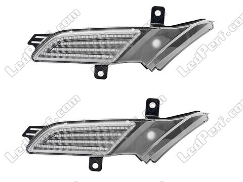 Front view of the sequential LED turn signals for Porsche Cayenne (2007 - 2010) - Transparent Color