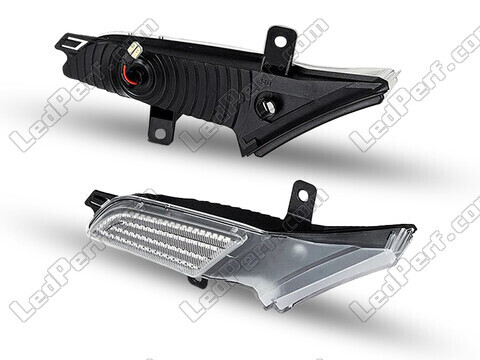 Side view of the sequential LED turn signals for Porsche Cayenne (2007 - 2010) - Transparent Version