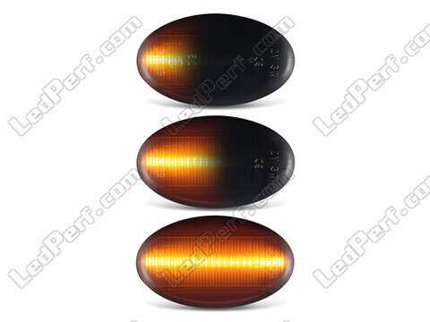 Lighting of the black dynamic LED side indicators for Smart Fortwo