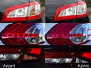 Rear indicators LED for Toyota Highlander IV before and after