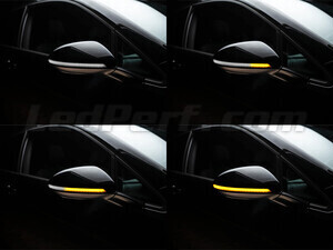 Front view of Volkswagen Golf 7 equipped with Osram LEDriving® dynamic turn signals for side mirrors