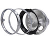 Round and chrome headlight for 7 inch full LED optics of Honda CB 250 Two Fifty, parts assembly