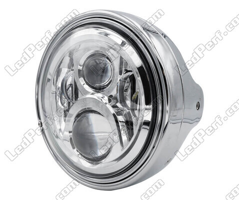 Example of headlight and chrome LED optic for Honda CB 250 Two Fifty