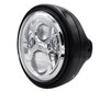 Example of round black headlight with chrome LED optic for Suzuki Bandit 1250 N (2007 - 2010)