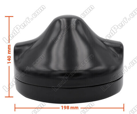 Black round headlight for 7 inch full LED optics of Suzuki Bandit 1250 N (2007 - 2010) Dimensions