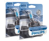 Pack of 2 Philips WhiteVision ULTRA H11 Bulbs + Pilot Lights - 12362WVUB1