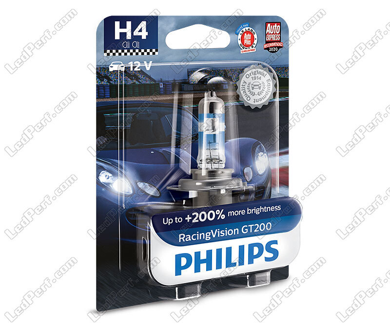 1x Philips RacingVision GT200 60/55W +200% H4 Bulb