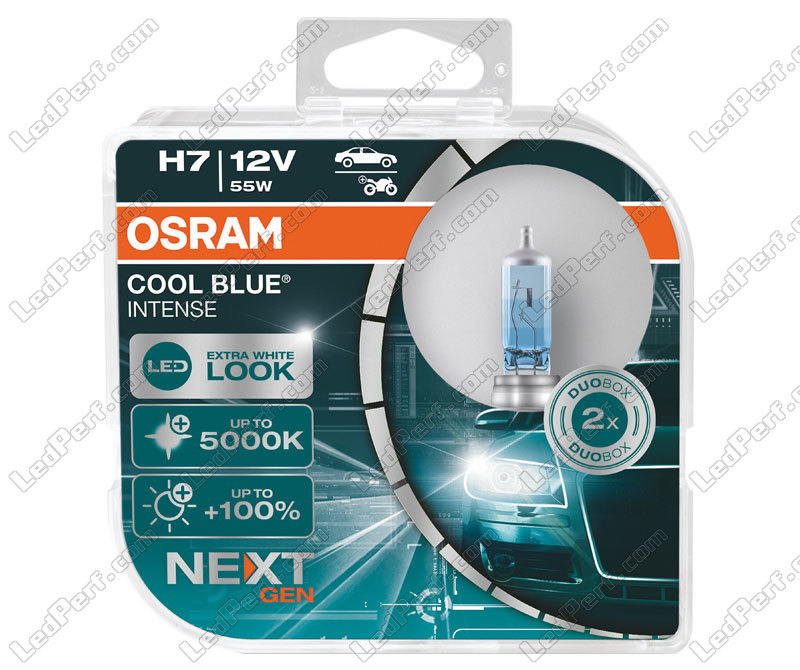 2 x H7 Osram Cool Blue Intense NEXT GEN bulbs 5000K - 64210CBN-HCB
