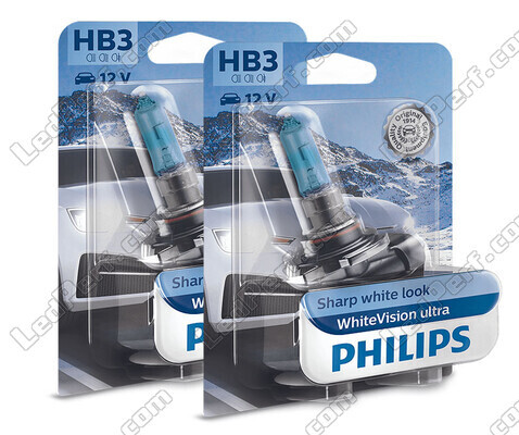 Pack of 2 Philips WhiteVision ULTRA HB3 Bulbs + Pilot Lights - 9005WVUB1