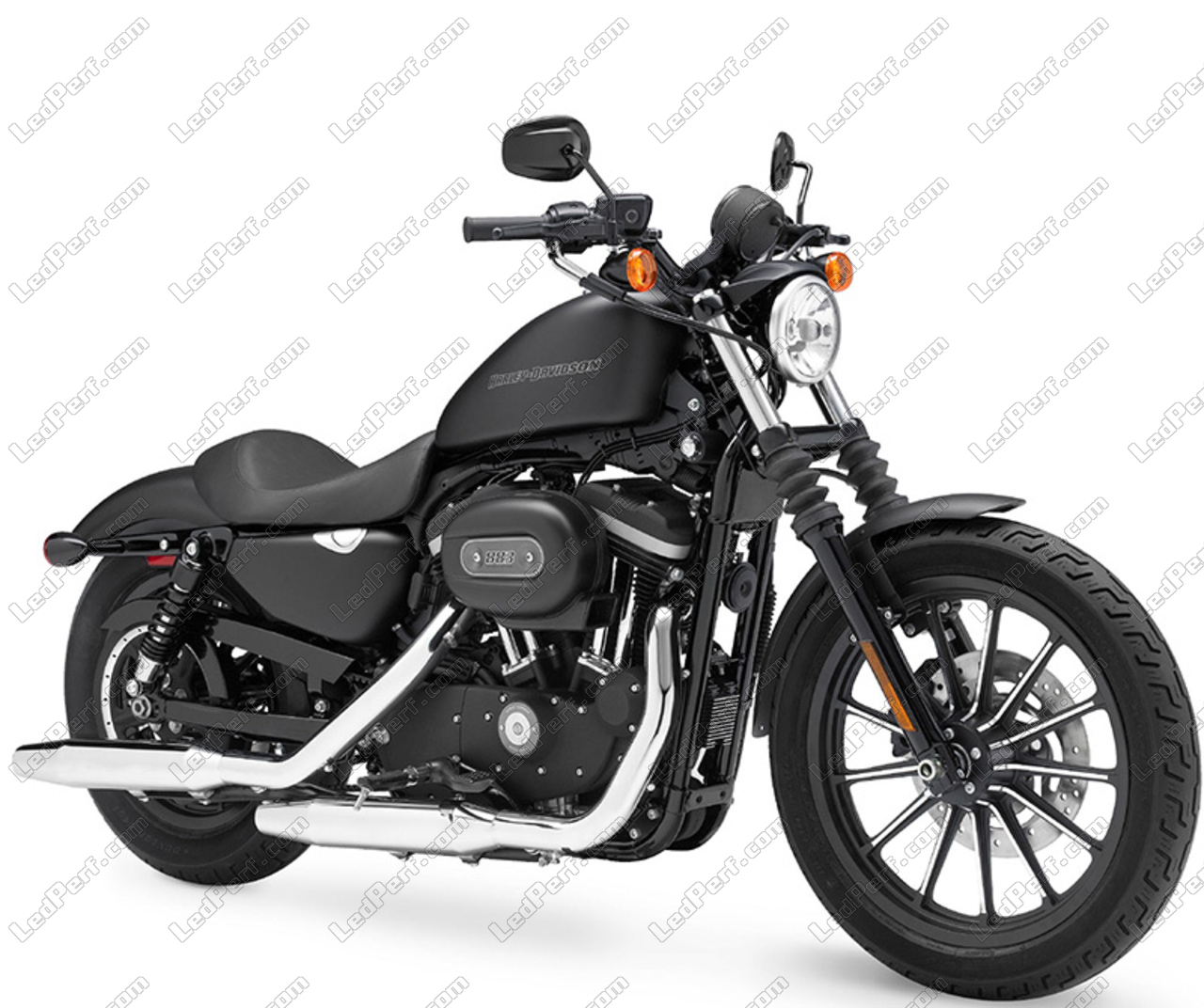 Round Led Headlight For Harley Davidson Iron 883 2007 2015 5 Year Warranty