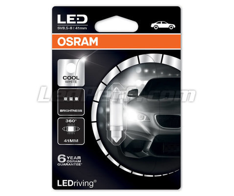 Osram LEDriving White 6000K 41mm C10W festoon bulb