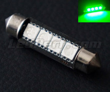 42mm festoon LED bulb - green  - C10W