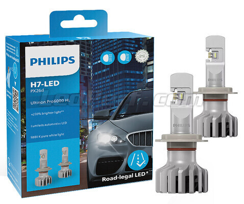 Philips H7 Ultinon Pro6000 - Kit de conversión a led H7 con homologación  europea ECE