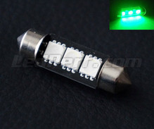 39mm festoon LED bulb - green - C7W