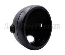 Satin black motorcycle round headlight bucket for 5.75 inch full LED optics