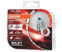 Pack of 2 Osram Night Breaker Laser +150% H1 bulbs  - 64150NL-HCB